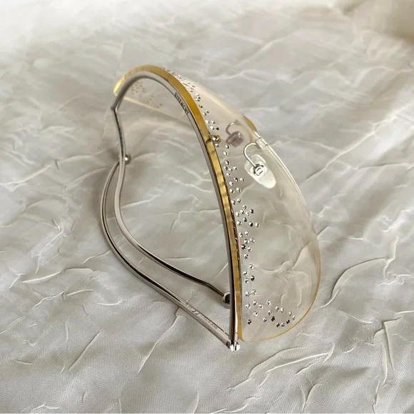☆*:. o o .:*☆ Givenchy Diamond Rhinestone Shield Sunglasses
